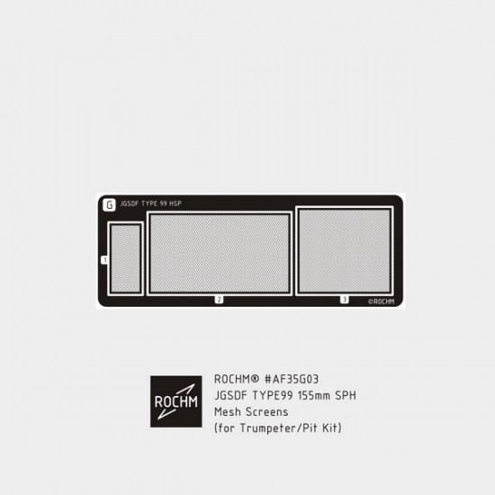 1/35 JGSDF Type 99 155mm SPH Mesh Screens for Trumpeter/Pit-Road kits