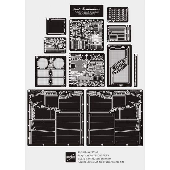 1/35 PzKpfw VI Ausf.B King Tiger sSSPzAbnt.503 Karl Brommann Detail Set for Dragon/Zvezda