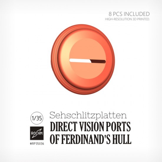 1/35 Direct Vision Ports of Ferdinand's Hull (8pcs)