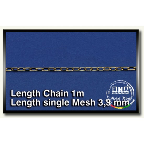 Metal Chain (A) Length Single Mesh 3.3mm