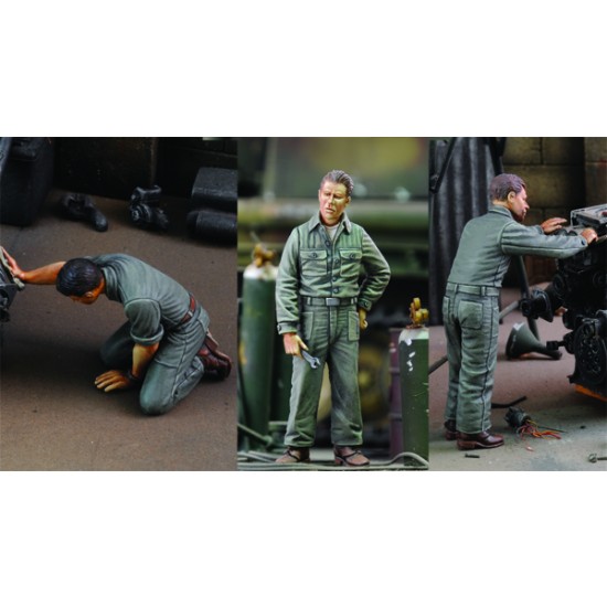 1/35 Mechanics (3 resin figures)