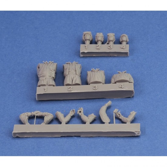 1/48 WWII US Tank Crew (4 busts)