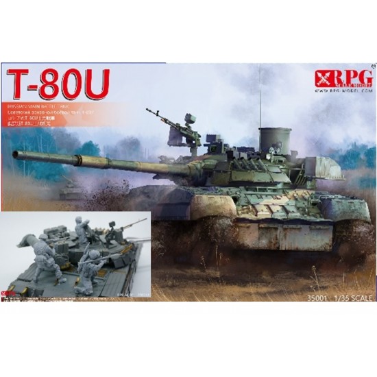 1/35 Russian T-80U w/Commander & Infantry Figure set
