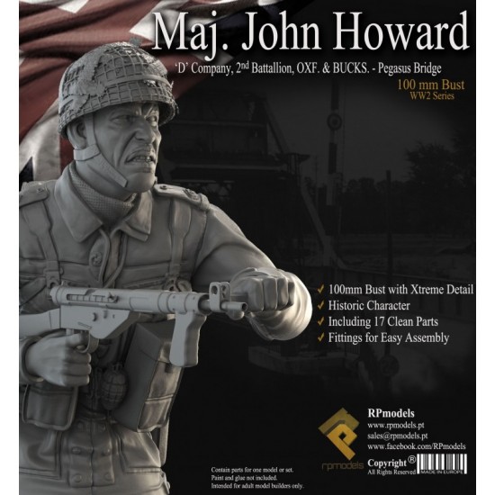 1/10 (100mm) WWII Major John Howard Bust