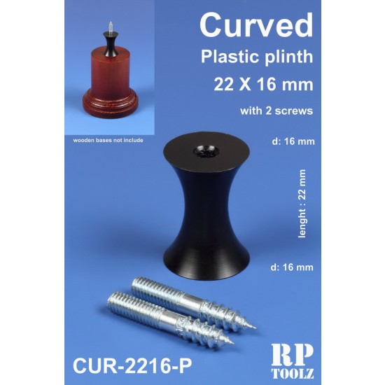 Curved Plastic Plinth/Pedestal Stand (high: 22mm, bottom dia.: 16mm, upper dia.: 16mm)