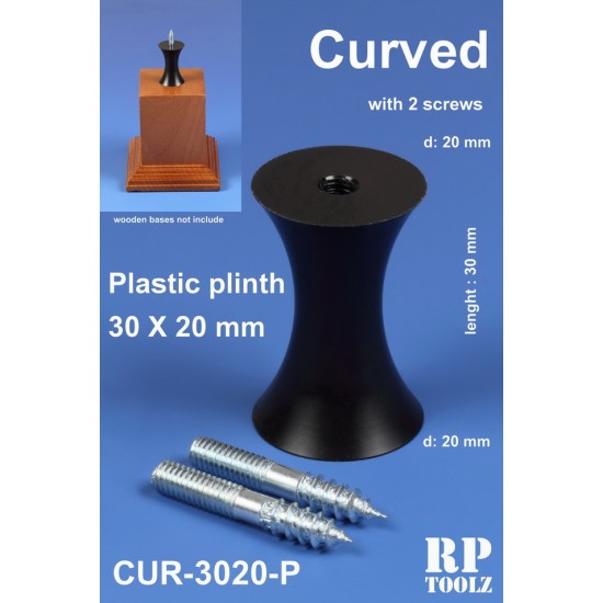 Curved Plastic Plinth/Pedestal Stand (high: 30mm, bottom dia.: 20mm, upper dia.: 20mm)