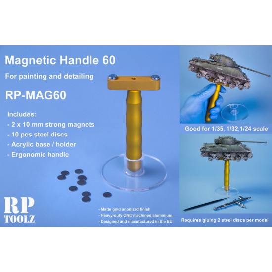 Magnetic Handle 60 w/Acrylic Basement for 1/35, 1/32, 1/24 Scale