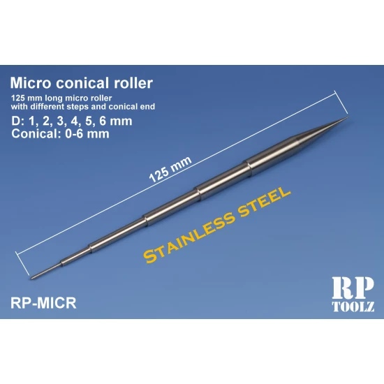 Stainless Steel Micro Conical Roller (Length: 125mm, Conical: 0-6mm)
