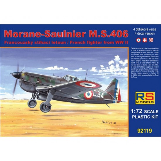 1/72 French/Swiss/Croatian Morane Saulnier MS.406 Naval/D-3800