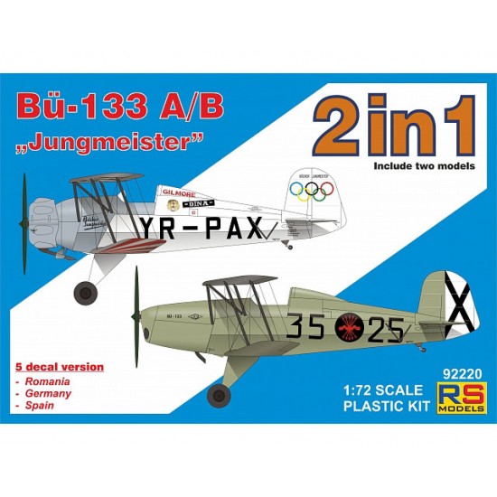 1/72 Romanian/German/Spanish Bucker 133 A/B "Jungmeister" (double kits)