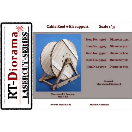 1/35 Cable Reel & Support (diameter: 70mm)