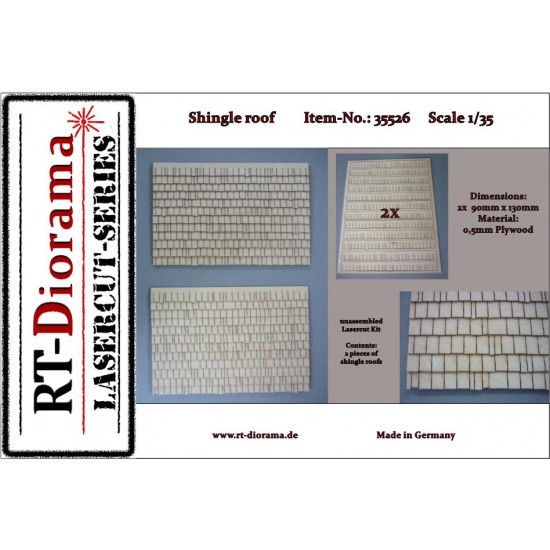 1/35 Shingle Wooden Roof set