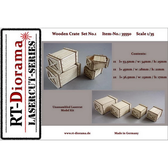 1/35 Wooden Crate Set (4pcs) No.1