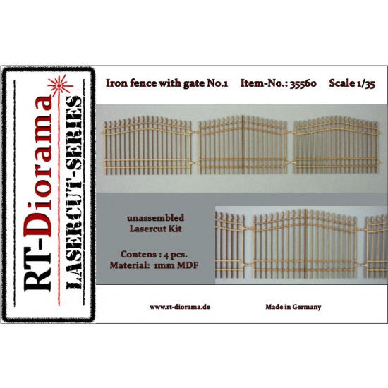 1/35 Iron Fence w/Gate No.1