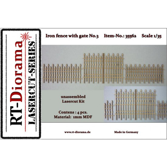 1/35 Iron Fence w/Gate No.3