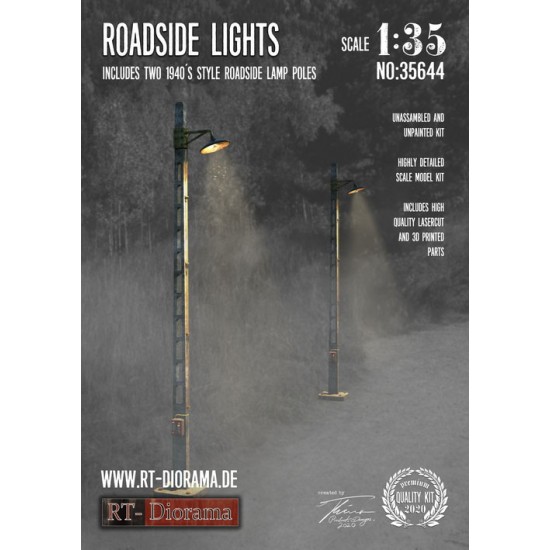 1/35 3D Resin Print: Roadside Lights