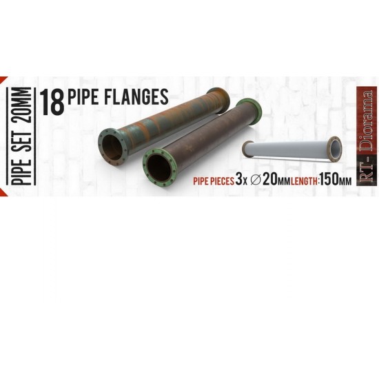 1/35 WWII Factory Pipe Set 20mm