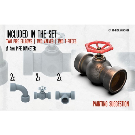 1/35 WWII Factory Pipe Misc. 4mm