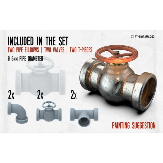 1/35 WWII Factory Pipe Misc. 6mm