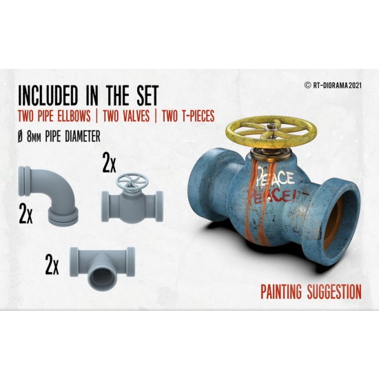 1/35 WWII Factory Pipe Misc. 8mm