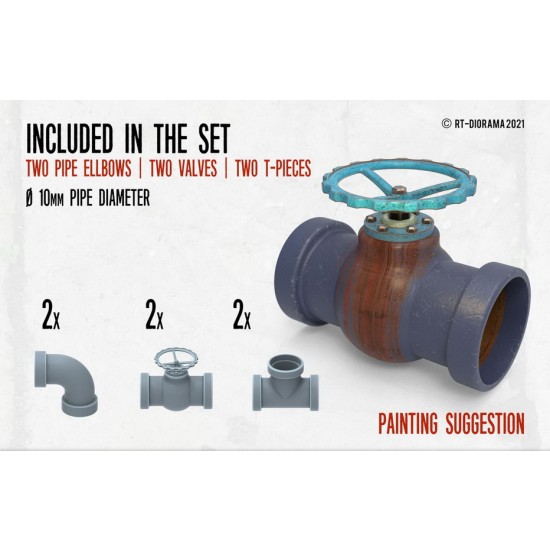 1/35 WWII Factory Pipe Misc. 10mm