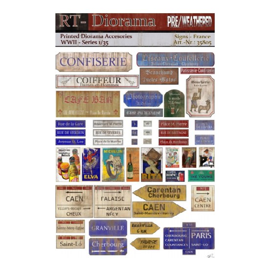 1/35 Printed Accessories: Signs France