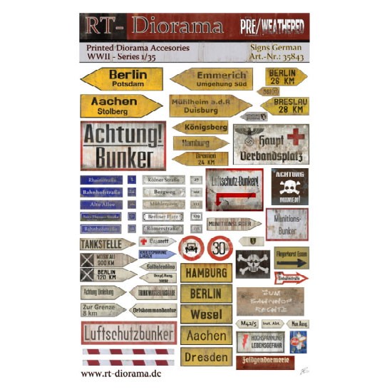 1/35 Printed Accessories: Signs Germany