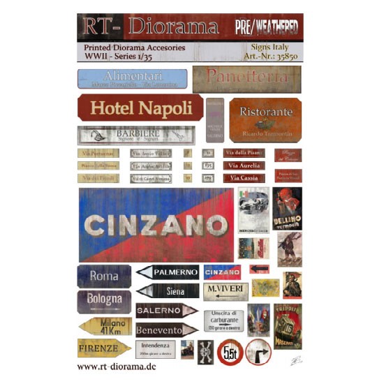 1/35 Printed Accessories: Signs Italy