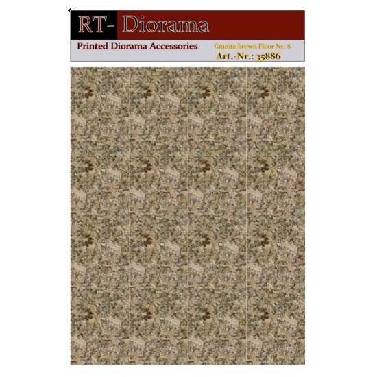 1/35 Printed Accessories: Granite Brown Floor Nr.8