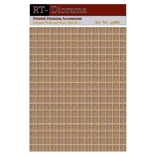 1/35 Printed Acc.: Oriental Wall and Floor Tiles No.1