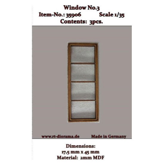 1/35 Lasercut: Window Vol.3 (3pcs)