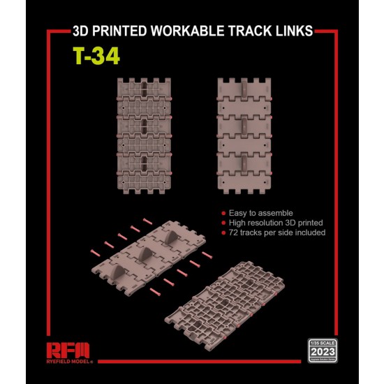 1/35 Workable Track Links for T-34 (3D printed )