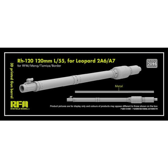 1/35 Leopard 2A6/A7 Gun Barrel Rh-120 120mm L/55 for RFM//Meng/Tamiya/Border