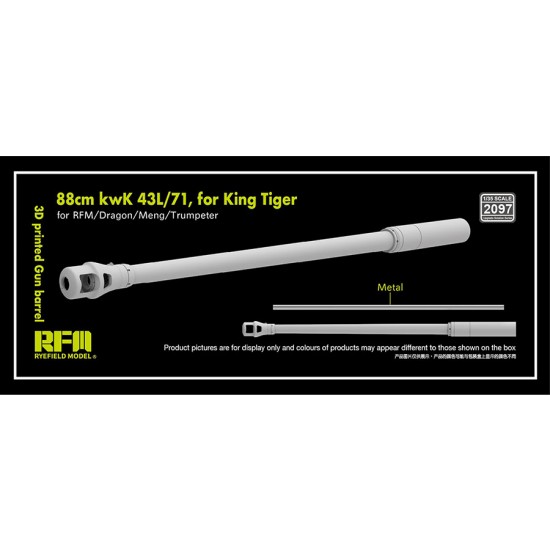 1/35 King Tiger Gun Barrel 88mm kwK 43L/71 for Rye Field/Dragon/Meng/Trumpeter