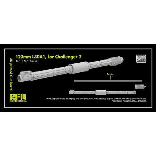 1/35 Challenger 2 Gun Barrel 120mm L30A1 for Rye Field/Tamiya kit