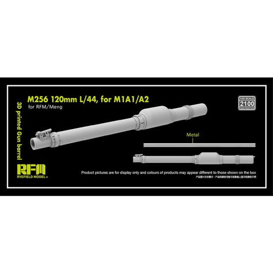 1/35 M1A1/M1A2 Gun Barrel M256 120mm L/44 for Rye Field/Meng kit