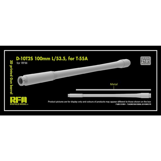 1/35 T-55A Gun Barrel D-10T2S 100mm L/53.5 for Rye Field Model