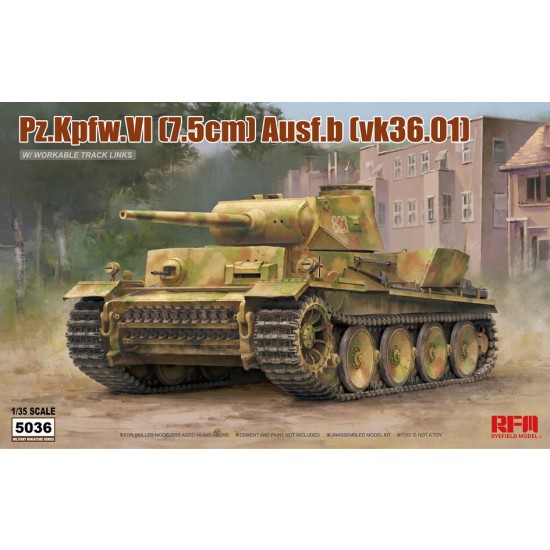 1/35 PzKpfw. VI 7.5cm Ausf.B (vk36.1) w/Workable Tracks