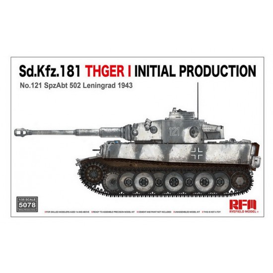 1/35 SdKfz.181 Tiger I Initial No.121 SpzAbt 502 Leningrad 1943 w/Workable Track Links