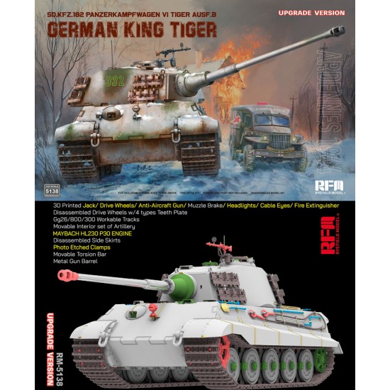 1/35 King Tiger SdKfz.182 Panzerkampfwagen VI Ausf.B, Ardennes 1944 (Upgrade Version)