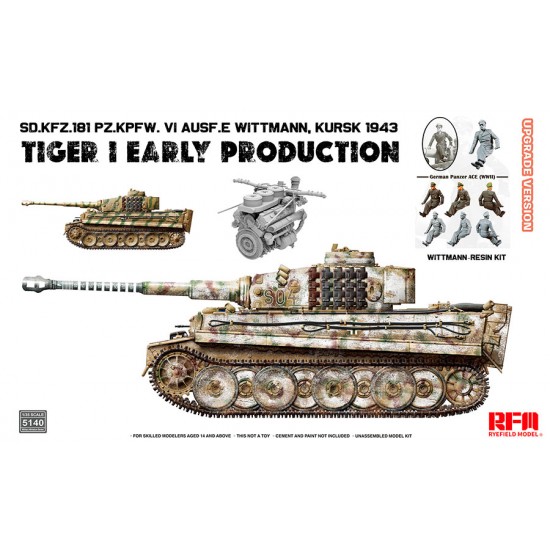1/35 SdKfz.181 Tiger I Early Kursk 1943 with Engine and Wittmann [Updated Version]