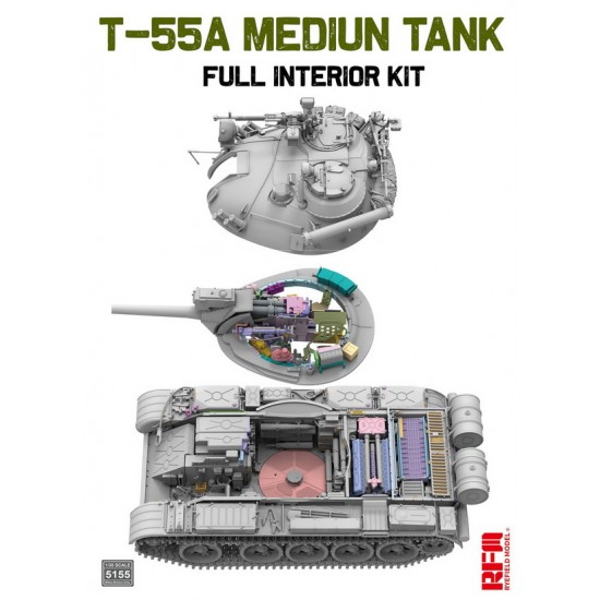1/35 T-55A Medium Tank Full Interior kit