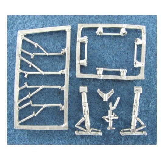 1/144 Boeing 767 Landing Gear for Zvezda kits (white metal)