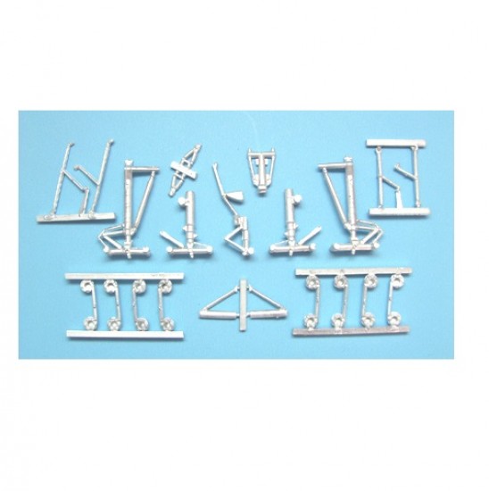 1/144 Boeing 747-800 Landing Gear for Zvezda kits (white metal)