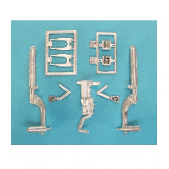 1/24 P-51D Mustang Landing Gear for Trumpeter kits (white metal)