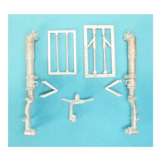 1/24 P-47D Thunderbolt Landing Gear for Kinetic/Victory Models (white metal)