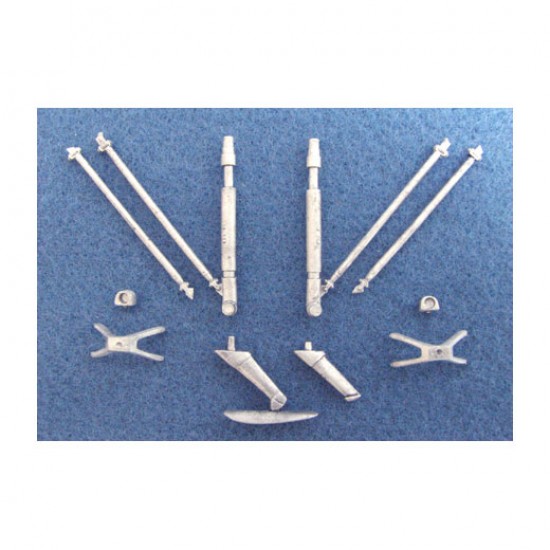 1/32 Polikarpov I-16 Type 10/17 Landing Gear for Special Hobby/Azur kits (white metal)