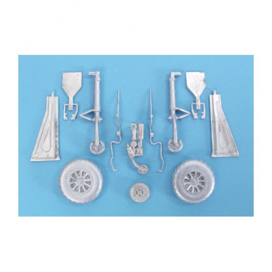 1/32 P-51 Mustang Landing Gear for Dragon kits (white metal)