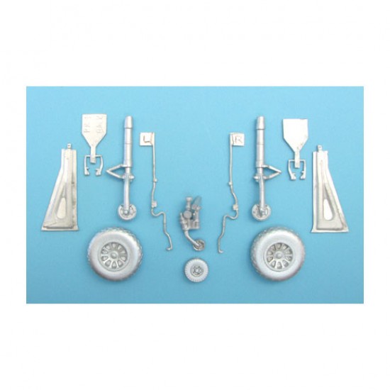 1/32 P-51 Mustang Landing Gear for Hasegawa kits (white metal)