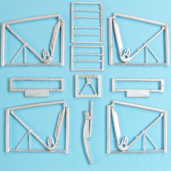 1/32 Gotha G. IV Landing Gear for Wingnut Wings kits (white metal)